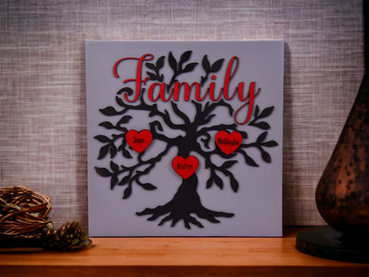 Family Name Tree Wall Hanging