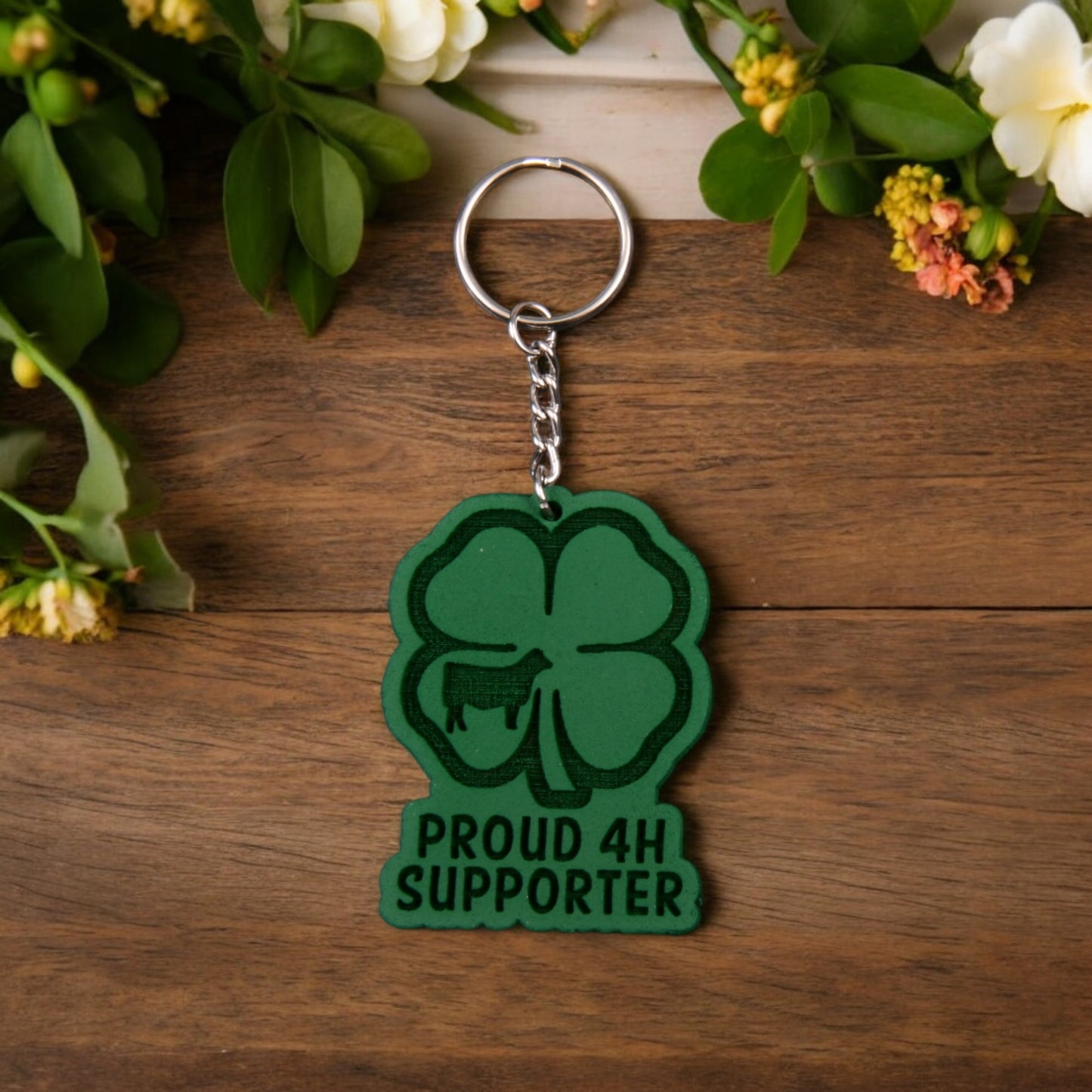 Buyer Thank You Keychain - Proud 4H Supporter With Animal