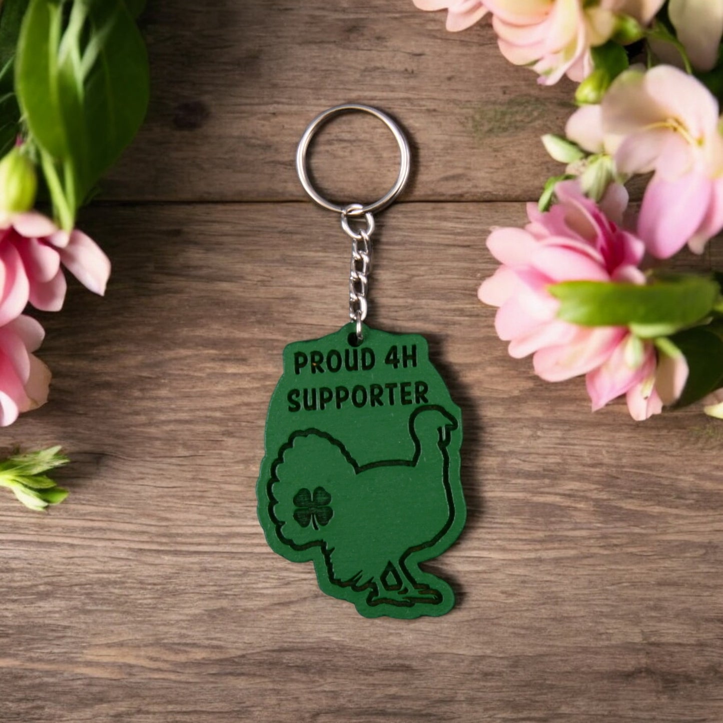 Buyer Thank You Keychain - Proud 4H Supporter With Animal Shape