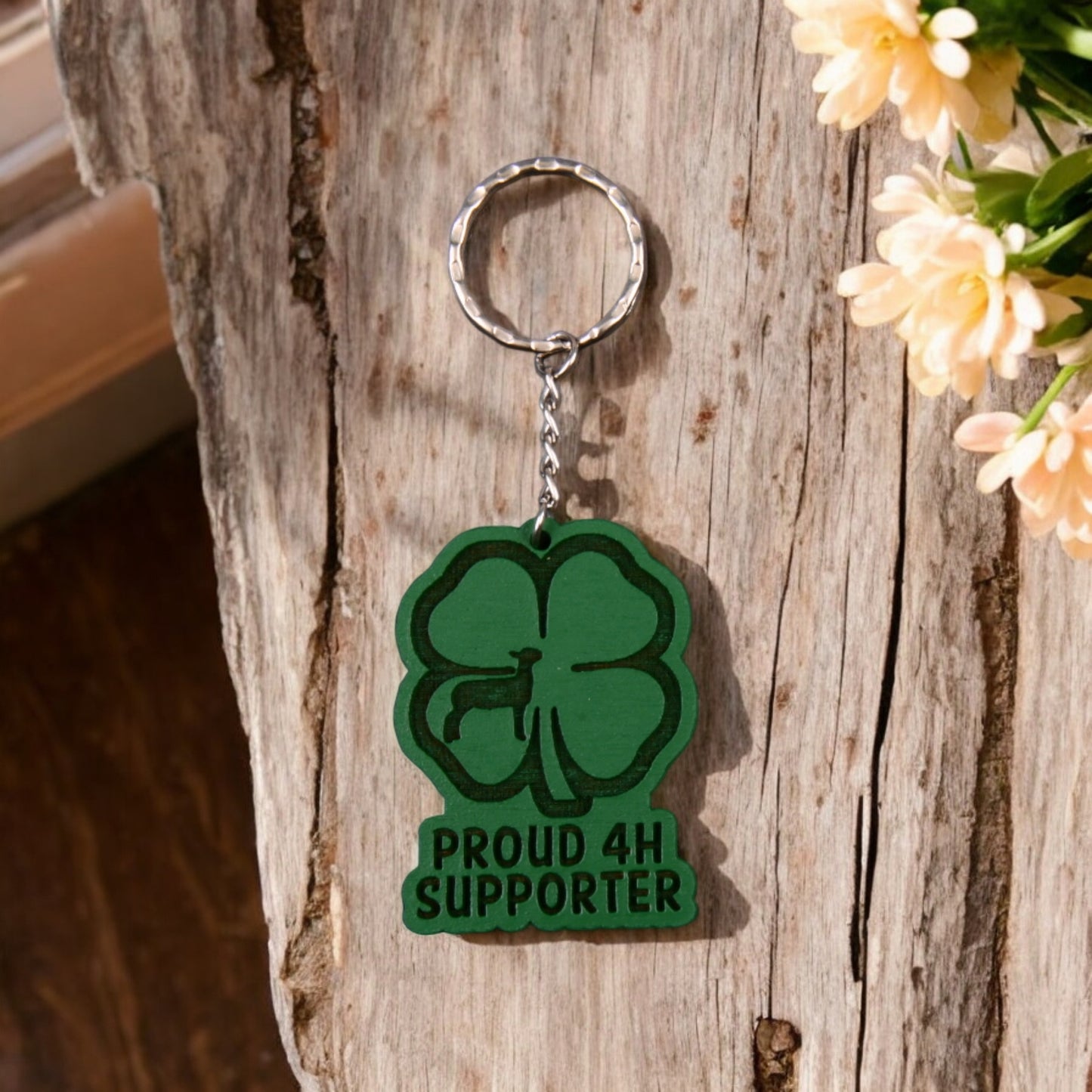 Buyer Thank You Keychain - Proud 4H Supporter With Animal