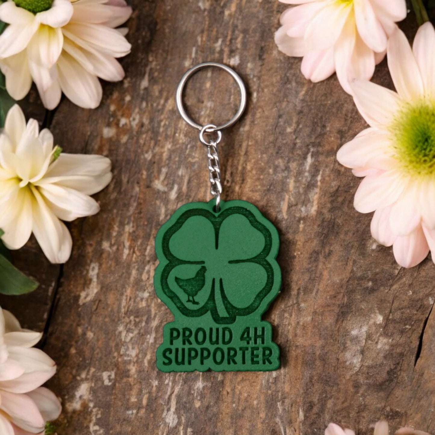 Buyer Thank You Keychain - Proud 4H Supporter With Animal