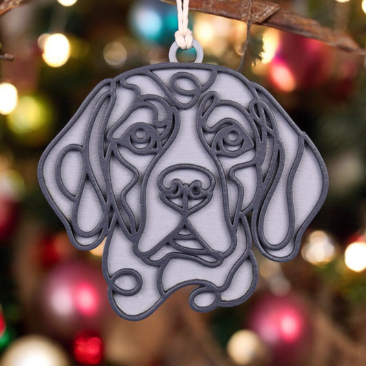 Scribble Pet Ornament - Beagle