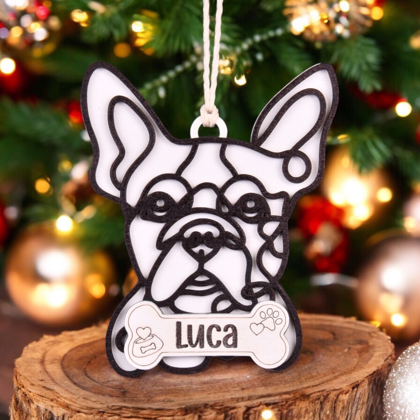 Scribble Pet Ornament - Boston Terrier