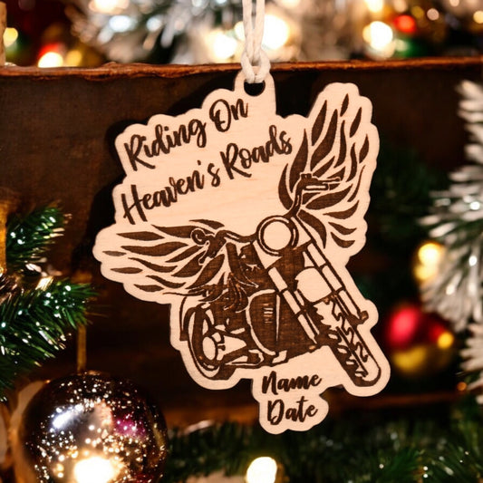 Motorcycle Christmas Ornament or Mirror Hanger (Motorcycle-001a)