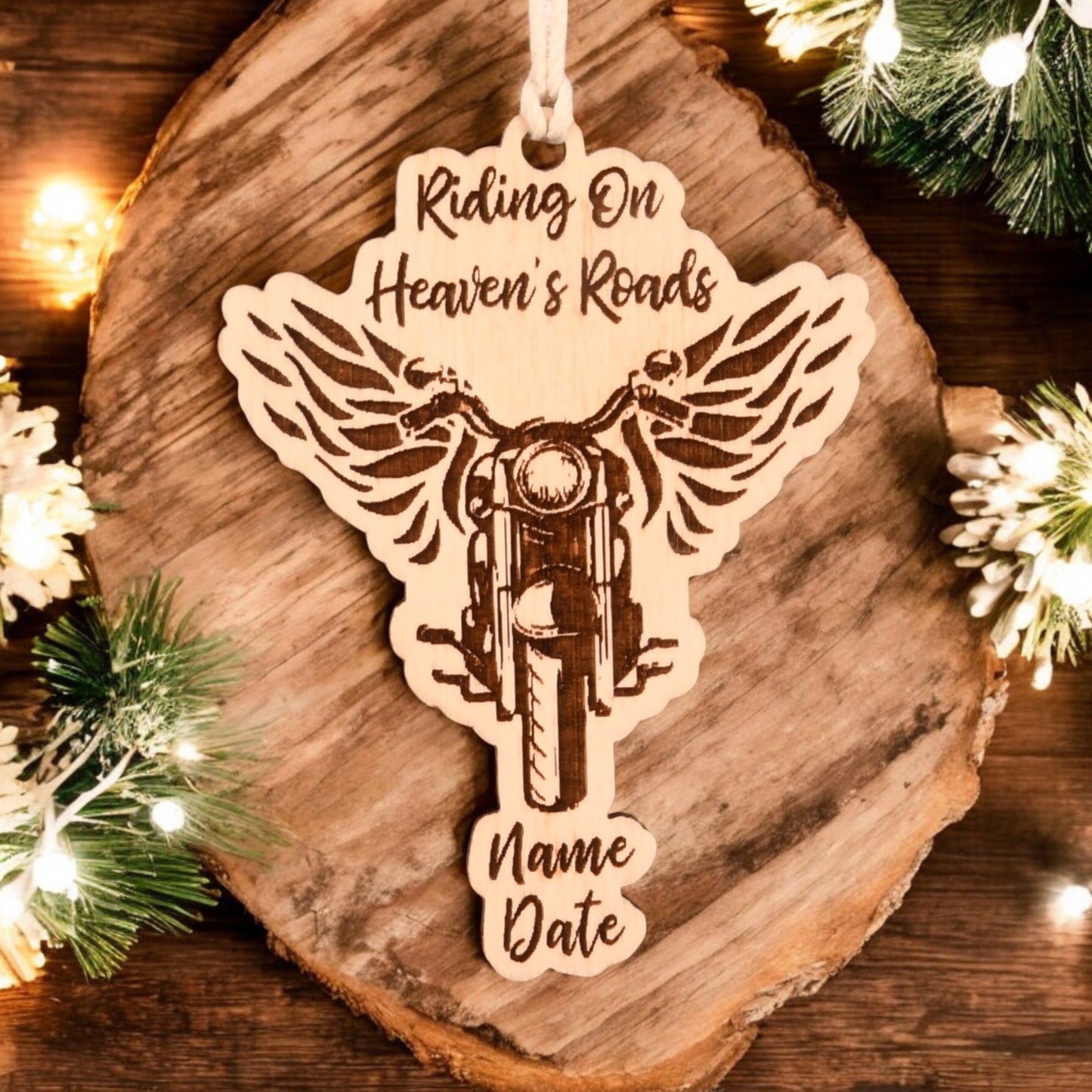 Motorcycle Christmas Ornament or Mirror Hanger (Motorcycle-002)