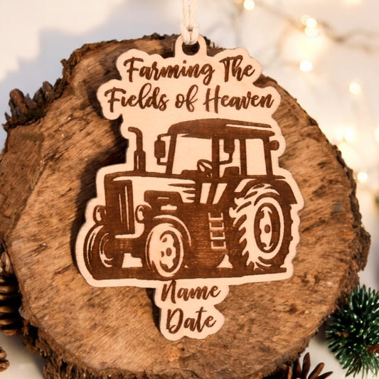 Farmer, Farming, Tractor Christmas Ornament or Mirror Hanger (Tractor-001)