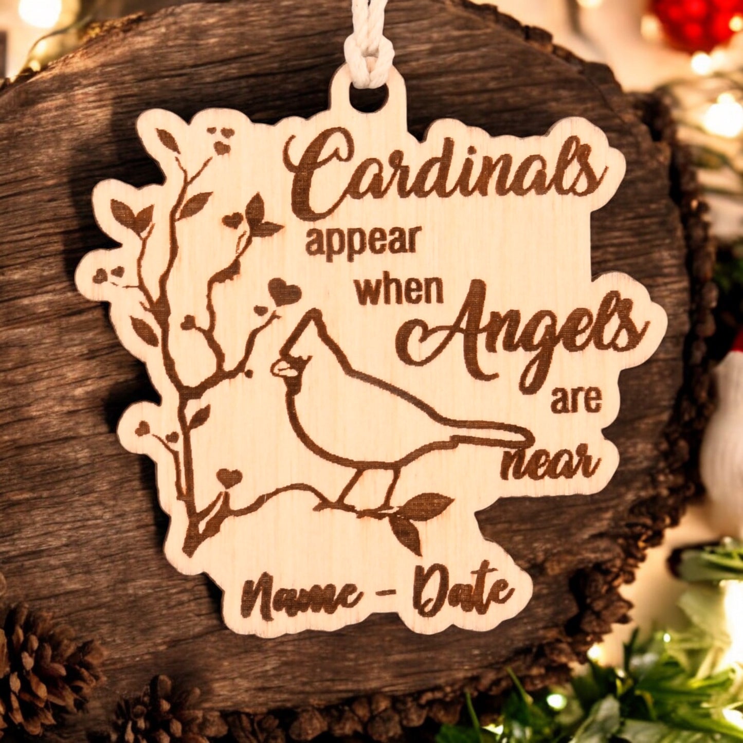 Cardinal Christmas Ornament or Mirror Hanger (Cardinal-001)