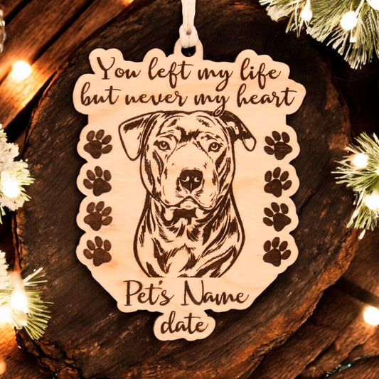 Pitbull Terrier Christmas Ornament