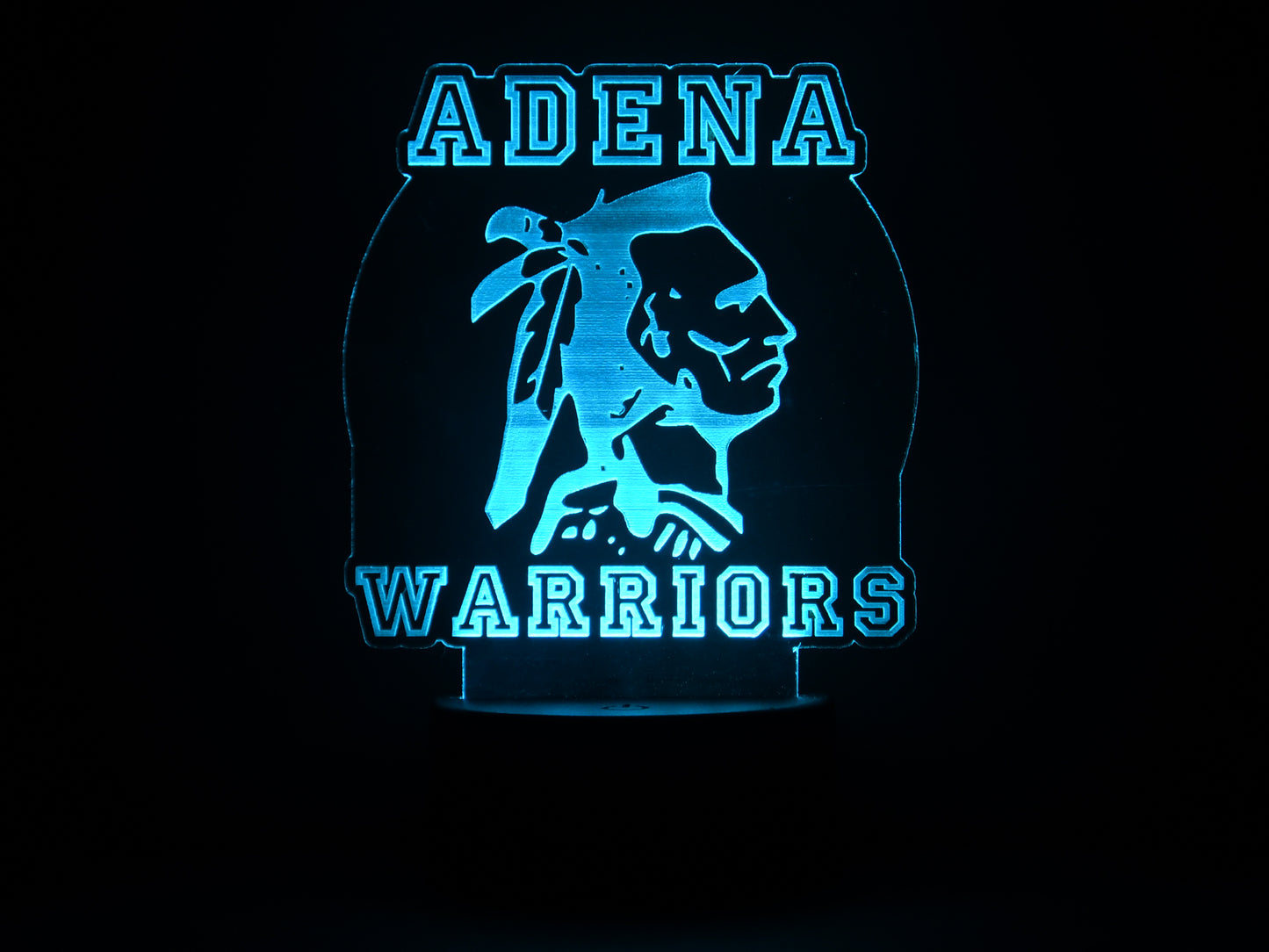 Adena Warriors School Mascot Acrylic Illusion Light
