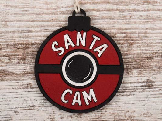 Santa Cam Layered Ornament