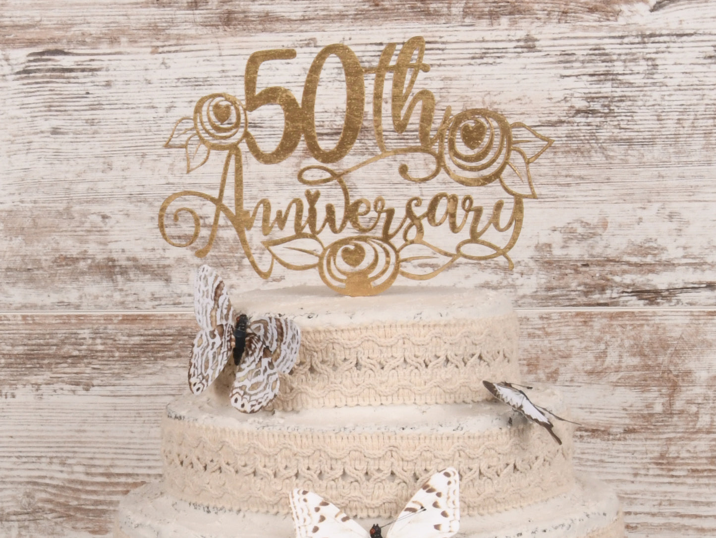 50th Anniversary Cake Topper
