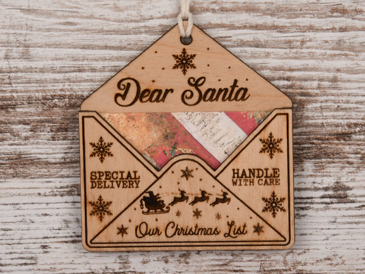 Santa Letter Christmas Ornament Style #2