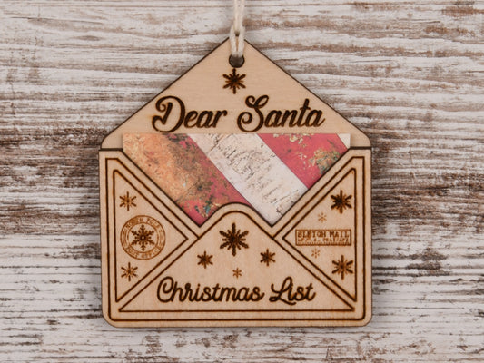 Santa Letter Christmas Ornament Style #3