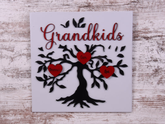 Grandkids Name Tree Wall Hanging
