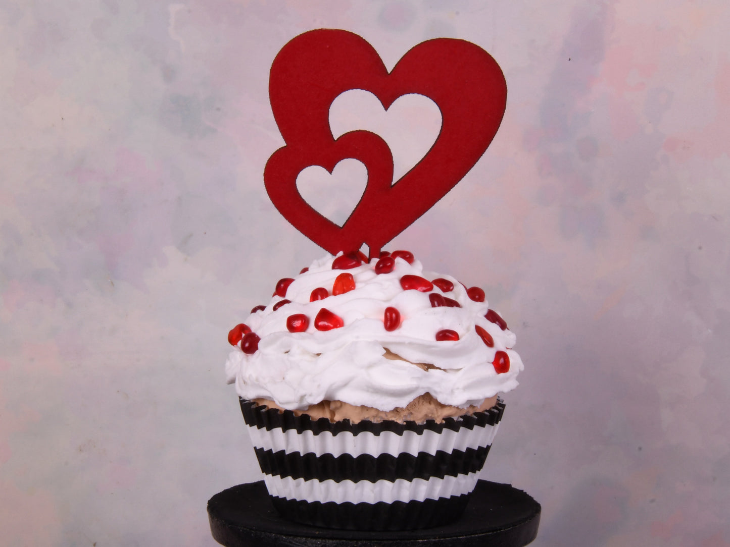 Cupcake Topper - Double Hearts