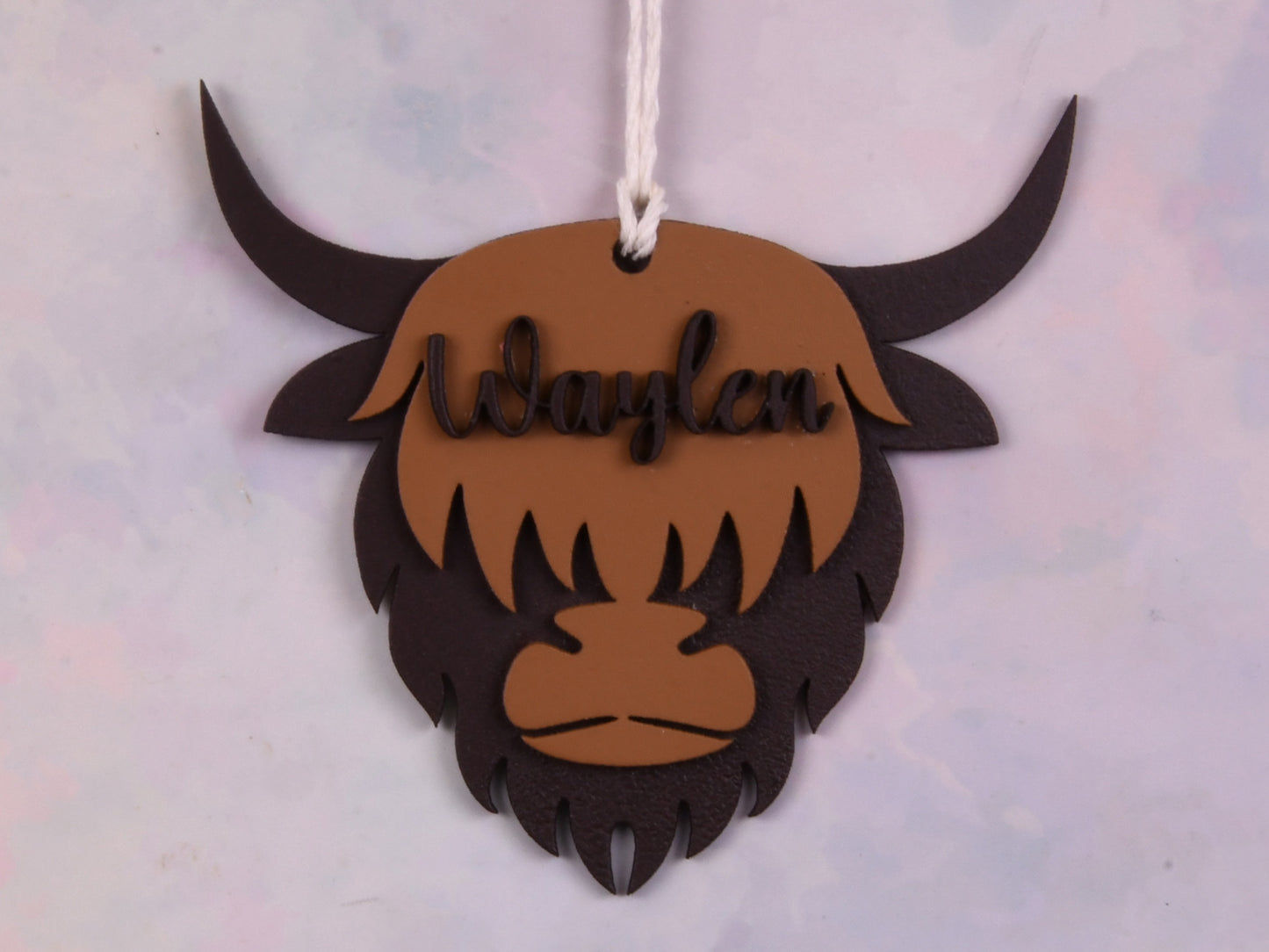 Highland Cow Tag (Gift Basket Ornament)