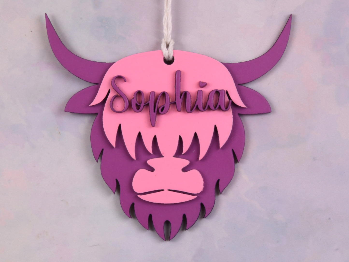 Highland Cow Tag (Gift Basket Ornament)