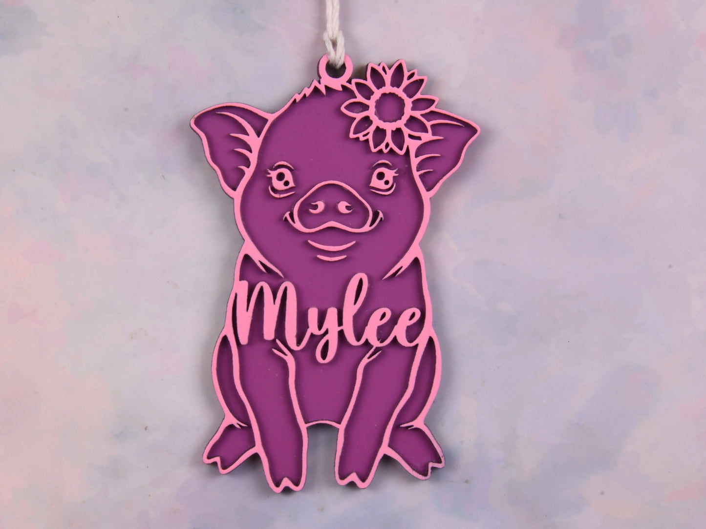 Pig Name Tag (Gift Basket Ornament)