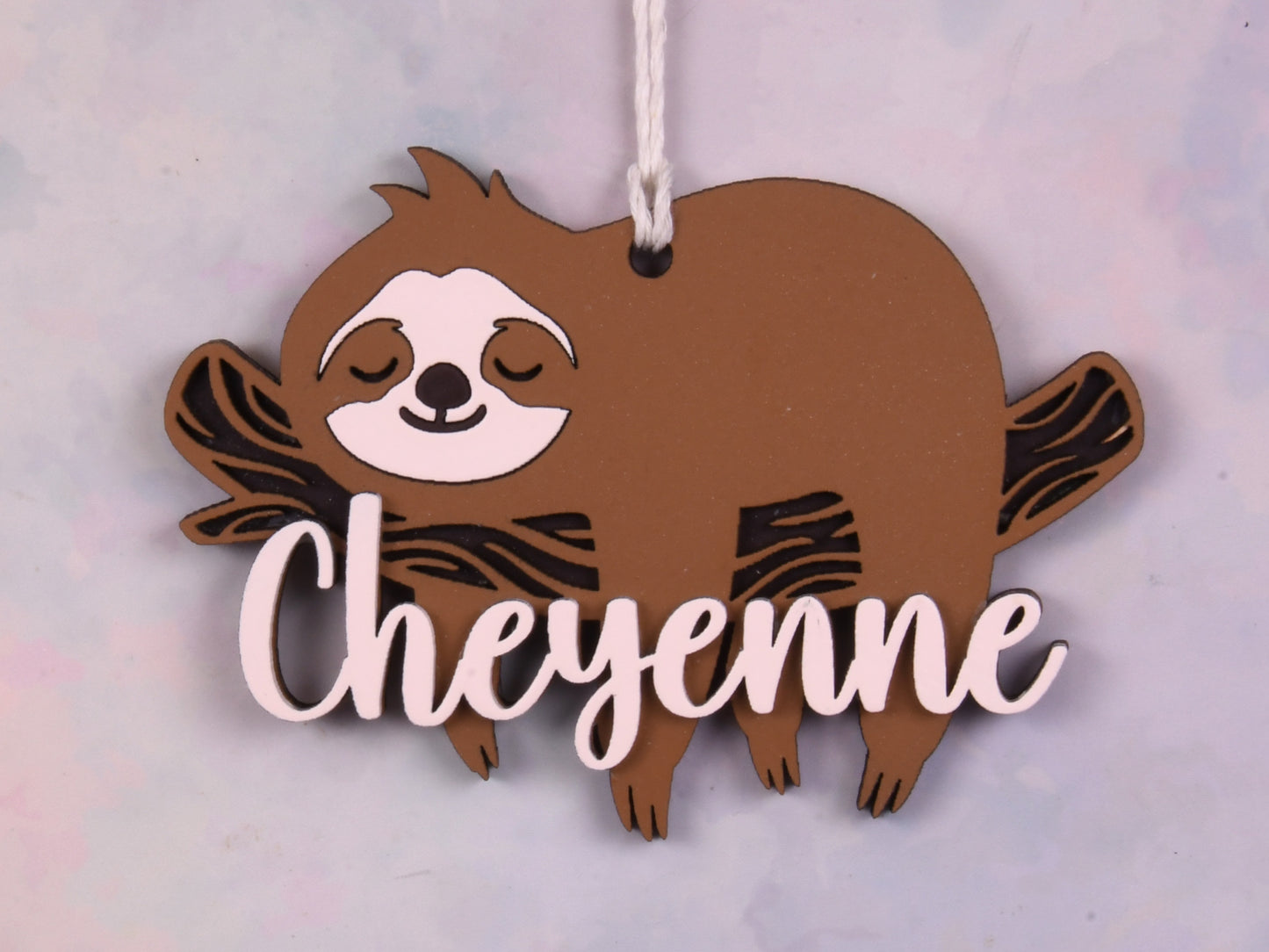 Sloth Name Tag (Gift Basket Ornament)