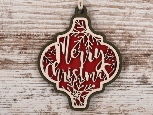 Merry Christmas Layered Ornament