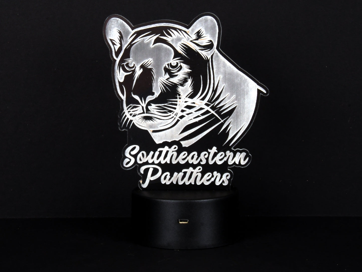 Southeastern Panthers School Mascot Acrylic Illusion Light