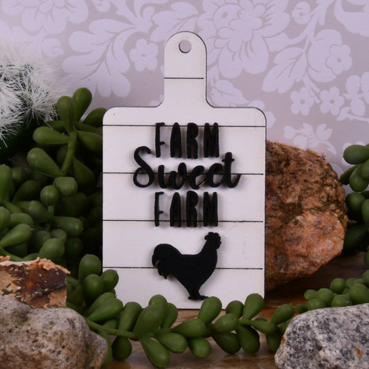 Farm Sweet Farm Cutting Board Tier Shelf Decor