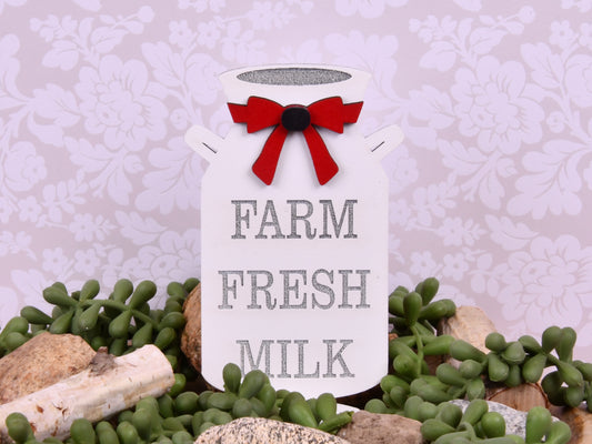 Farm Fresh Milk Tier Shelf Decor