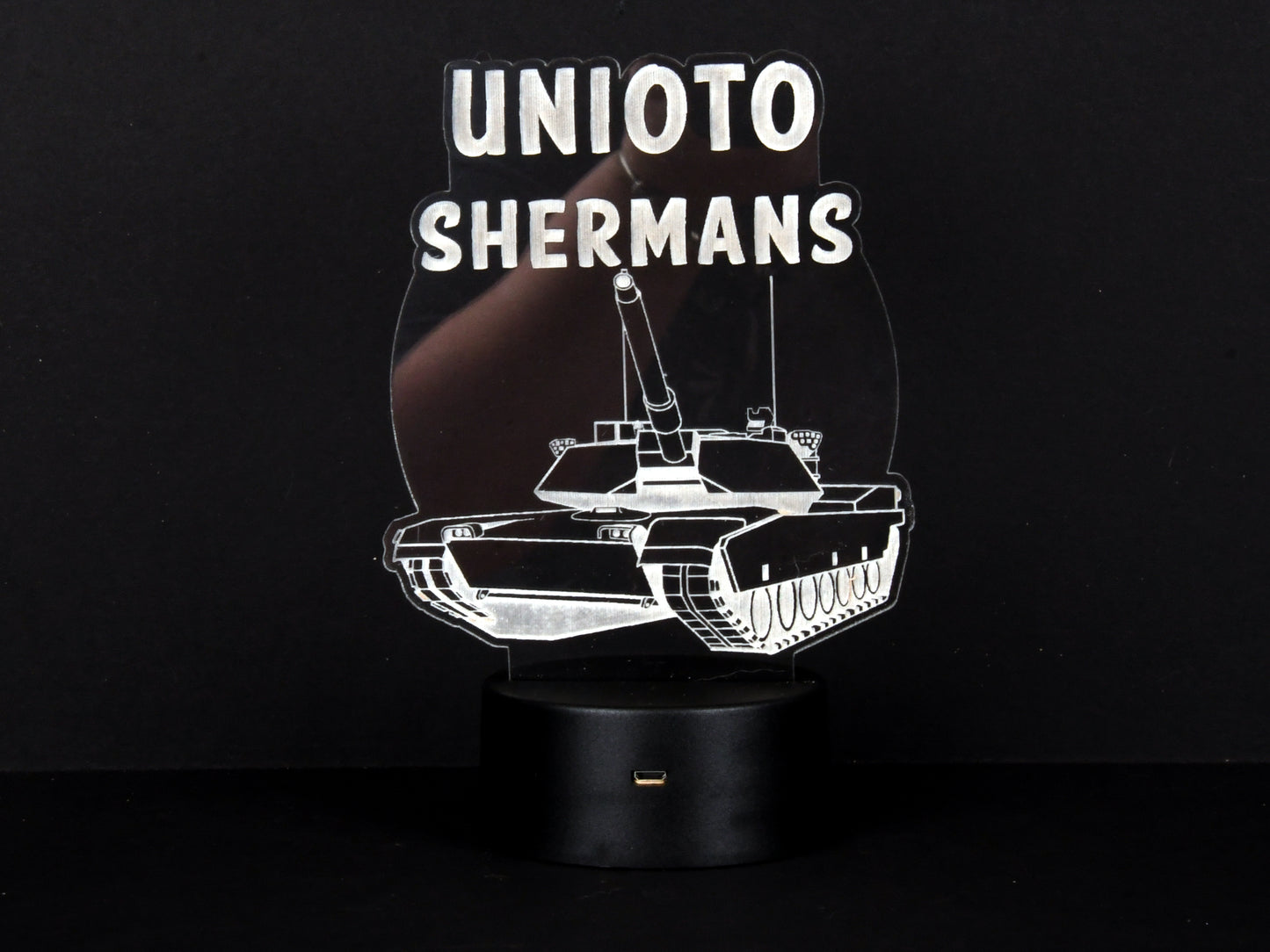 Unioto Shermans School Mascot Acrylic Illusion Light