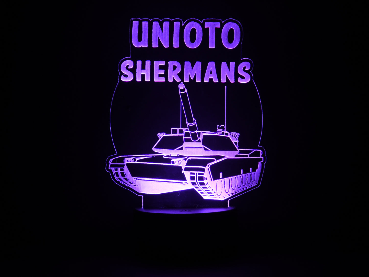Unioto Shermans School Mascot Acrylic Illusion Light