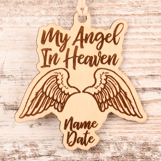 Angel Wings Christmas Ornament or Mirror Hanger (Angel Wings-001b)