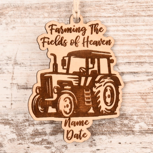 Farmer, Farming, Tractor Christmas Ornament or Mirror Hanger (Tractor-001)