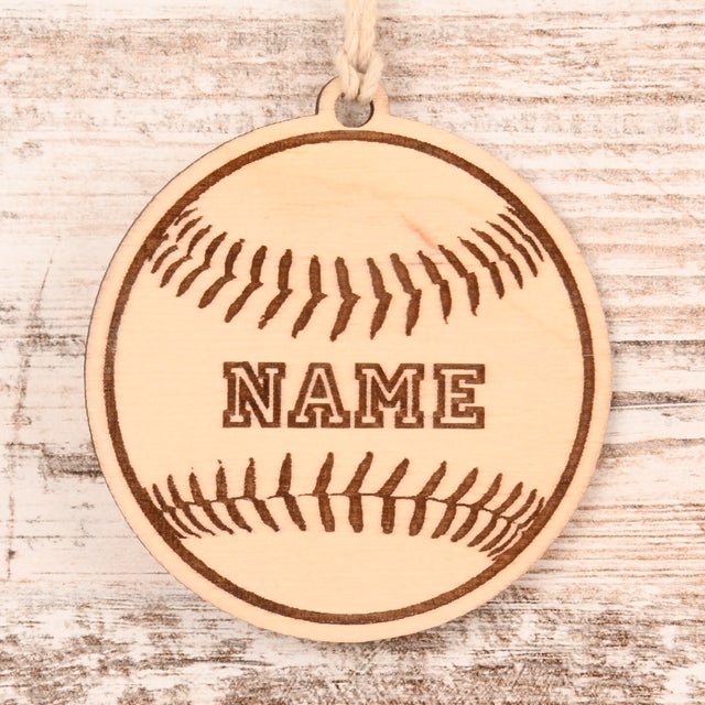 Baseball Christmas Ornament or Mirror Hanger (Baseball-001)