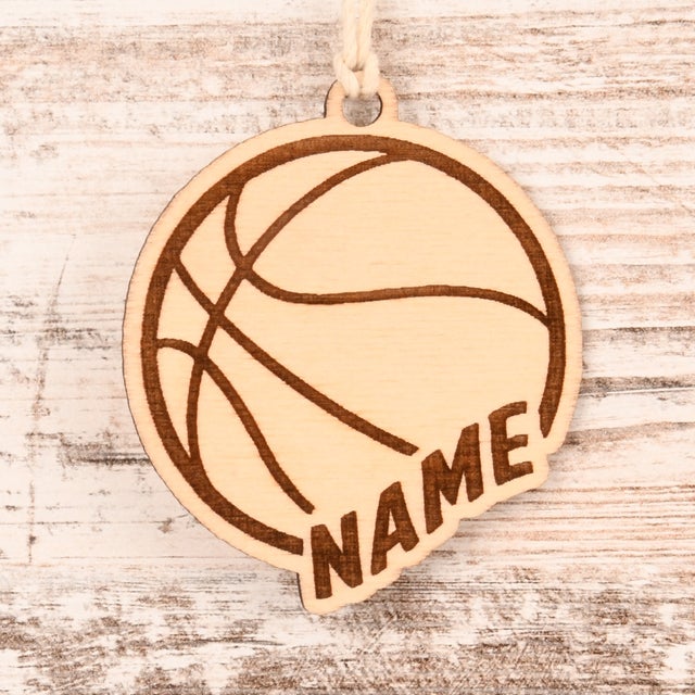 Basketball Christmas Ornament or Mirror Hanger (Basketball-001)
