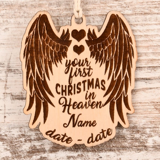 Angel Wings Christmas Ornament or Mirror Hanger (AngelWings-005)