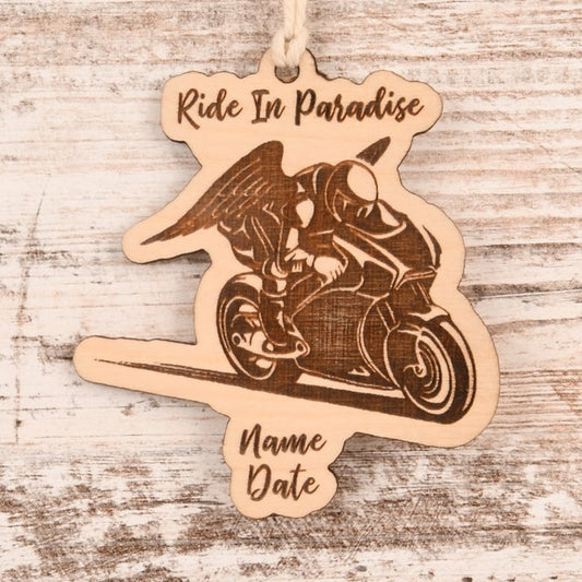Motorcycle Christmas Ornament or Mirror Hanger (Motorcycle-003a)