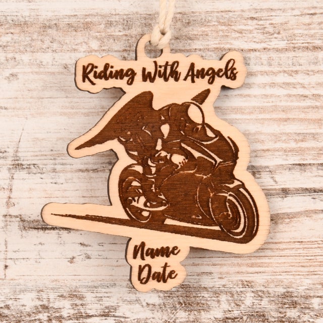 Motorcycle Christmas Ornament or Mirror Hanger (Motorcycle-003b)