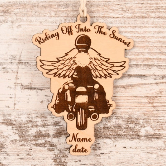Motorcycle Christmas Ornament or Mirror Hanger (Motorcycle-004)